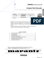 Service manual for Marantz CD recorder DR4050