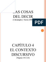 EL CONTEXTO DISCURSIVO. Las Cosas Del Decir