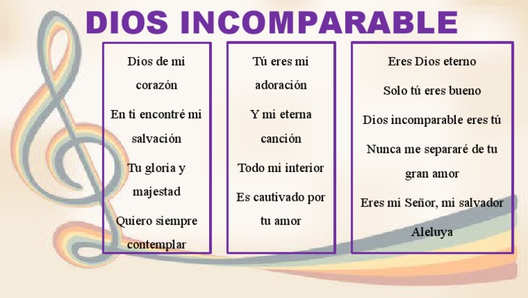 Dios Incomparable Diapositiva | PDF