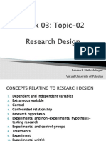 Week 03: Topic-02 Research Design: Research Methodologies Virtual University of Pakistan