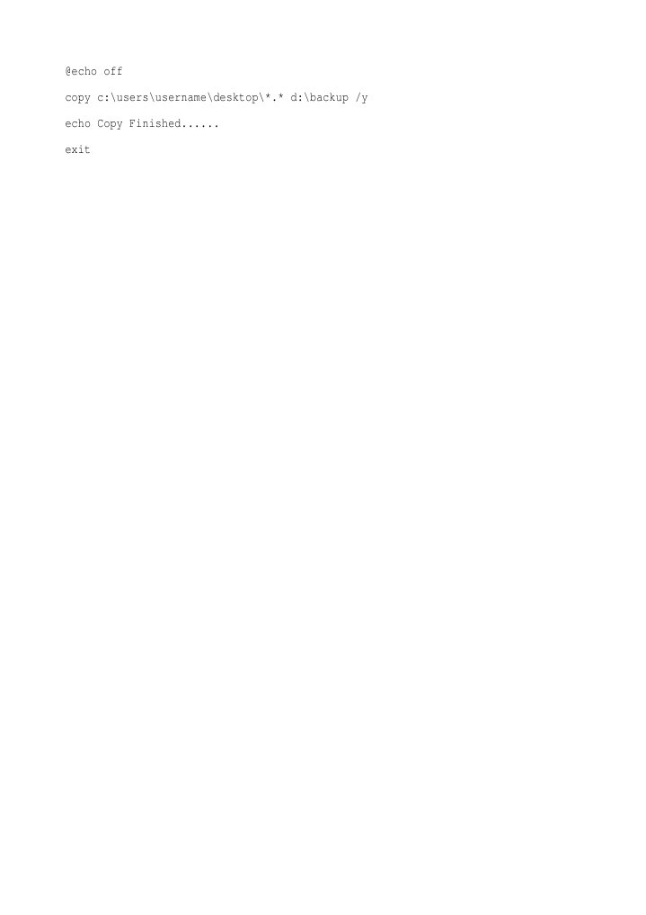 Batch File for Desktop Backup Automation | PDF | Computer Security ...