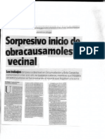 Público  - Sorpresivo inicio de obra causa molestia vecinal. 24/Feb/2011