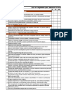 Check List para Calificación de Proveedores Actualizado Enero 2015