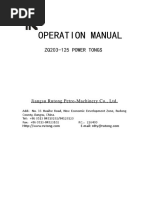 Operation Manual: ZQ203-125 POWER TONGS