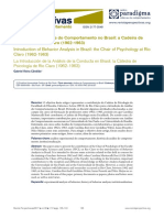 Introdução Da Análise Do Comportamento No Brasil: A Cadeira de Psicologia de Rio Claro (1962-1963)