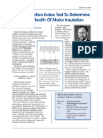 Use Polarization Index Test To Determine Condition - Health of Motor Insulation