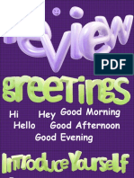 Greetings and introductions document