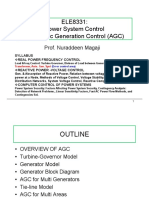 ELE8331: Power System Control Automatic Generation Control (AGC)