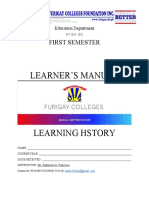 Learner'S Manual: First Semester