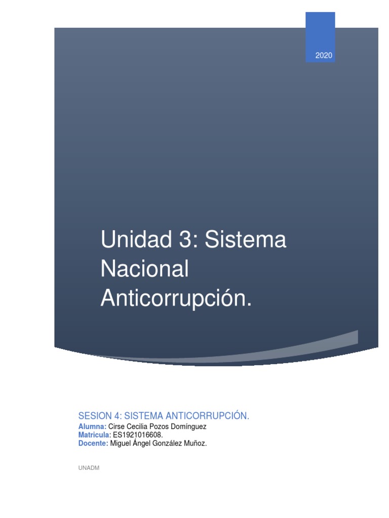 Estructura del Sistema Anticorrupción | PDF | Corrupción política ...