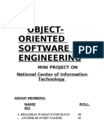 Object-Oriented Software Engineering: Mini Project On National Center of Information Technology