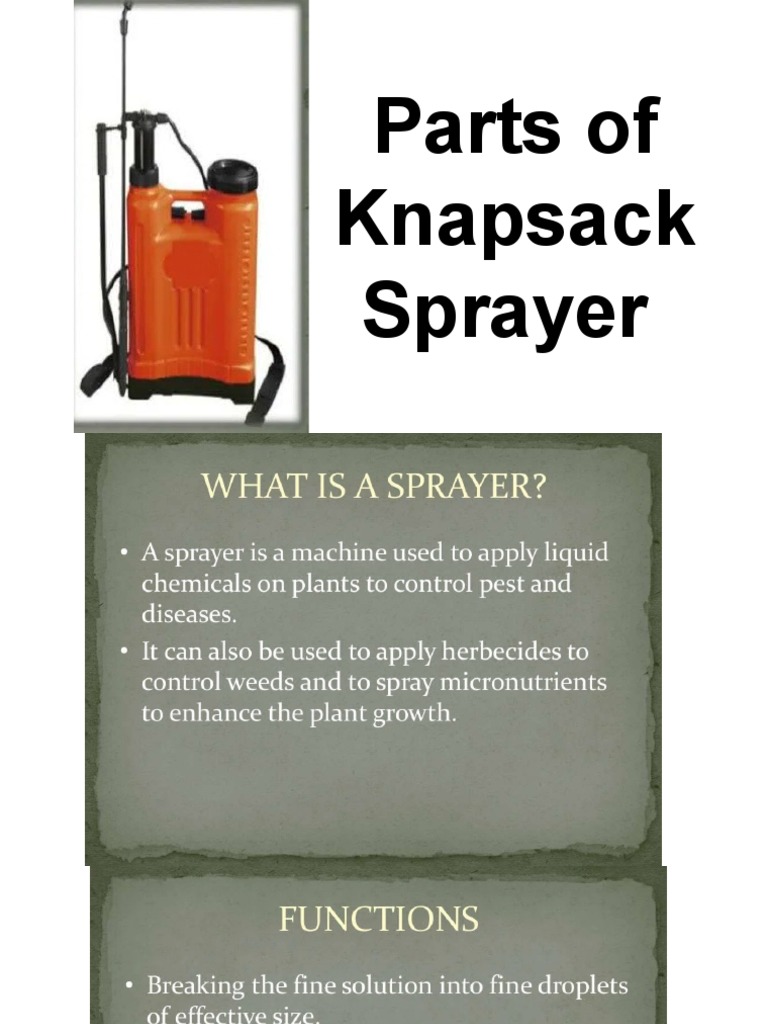 Knapsack Sprayer Parts and Functions | PDF