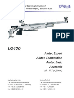 Walther Lg400 Alutec Competition Air Rifle Owners Manual