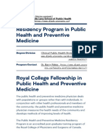 Residency Program in Public Health and Preventive Medicine - Dalla Lana School of Public Health-1