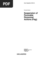 AR 600-8-2 Suspension of Favorable Personnel Actions (Flag)