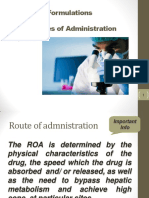 Drug Formulations and Routes of Administration