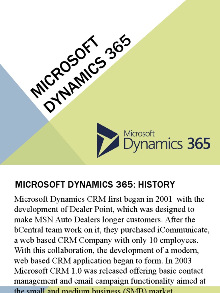 Overview of Microsoft Dynamics 365 | PDF | Computer Science | Computing