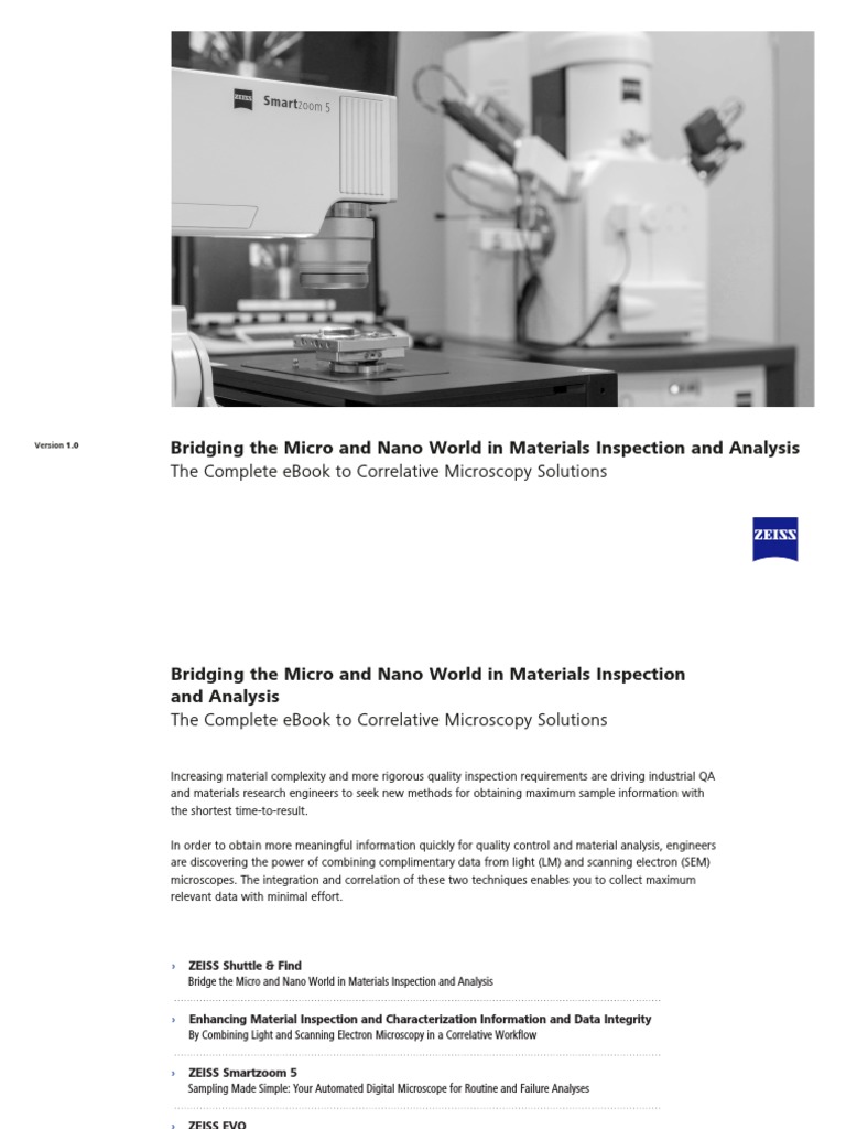 Correlative Microscopy Info Bundle | PDF | Scanning Electron Microscope ...
