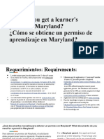 How Do You Get A Learner's Permit in Maryland - ¿Cómo Se Obtiene Un Permiso de Aprendizaje en Maryland