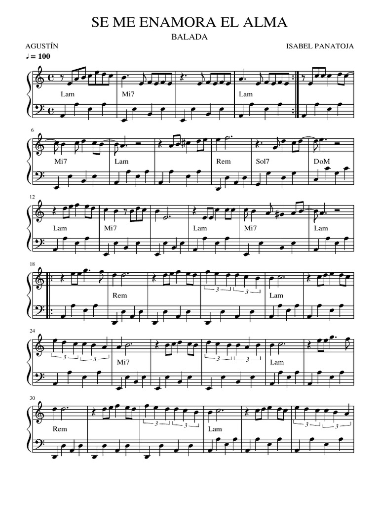 Se Me Enamora El Alma Balada PDF
