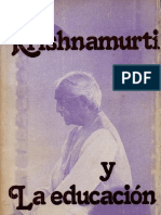Jiddu Krishnamurti - Krishnamurti y la educación