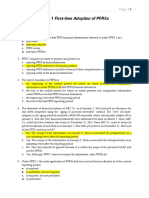 QUIZ - PFRS 1 - FIRST TIME ADOPTION OF PFRSs