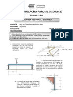 Examen SIMULACRO Parcial MECÁMÇNICA VECTORIAL - ESTÁTICA