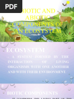 Biotic and Abiotic Components of An Ecosystem