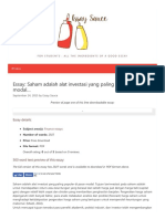 Essay: Saham Adalah Alat Investasi Yang Paling Populer Di Pasar Modal