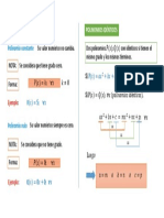 Polinomios Especiales Polinomios Idénticos: Polinomio Constante