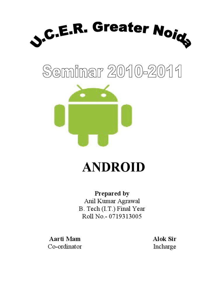 ANDROID Report New | PDF | E Reader | Android (Operating System)