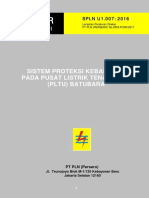 SPLN U1.007 2016 Sistem Proteksi Kebakaran PLTU Batubara