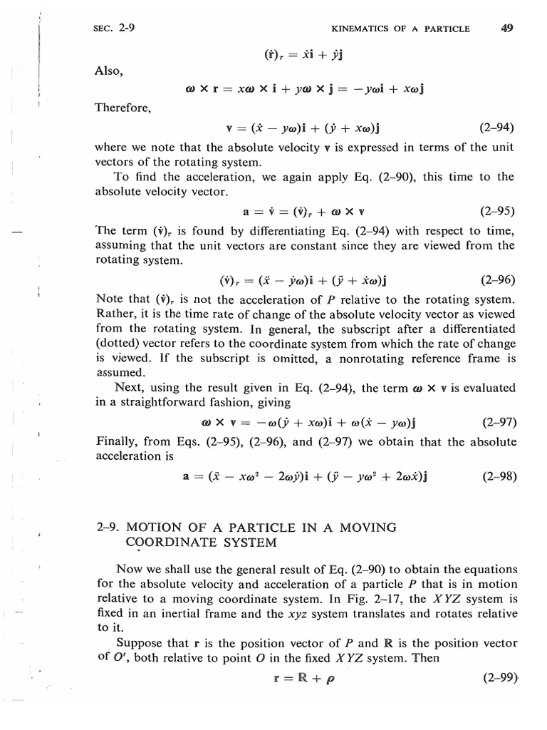 Yro) I: Sec. Kinematics of A Particle | PDF | Kinematics | Acceleration