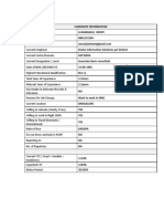 Sample Candidate Information Sheet