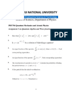 PHY704 Assignment 3 On Quantum Algebra and Wave Funtion