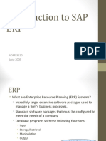 Introduction To SAP ERP: ADMS3510 June 2009