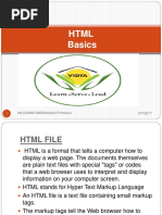 HTML Basics: 10/7/2017 Ms SURBHI SAROHA (Asst - Professor)