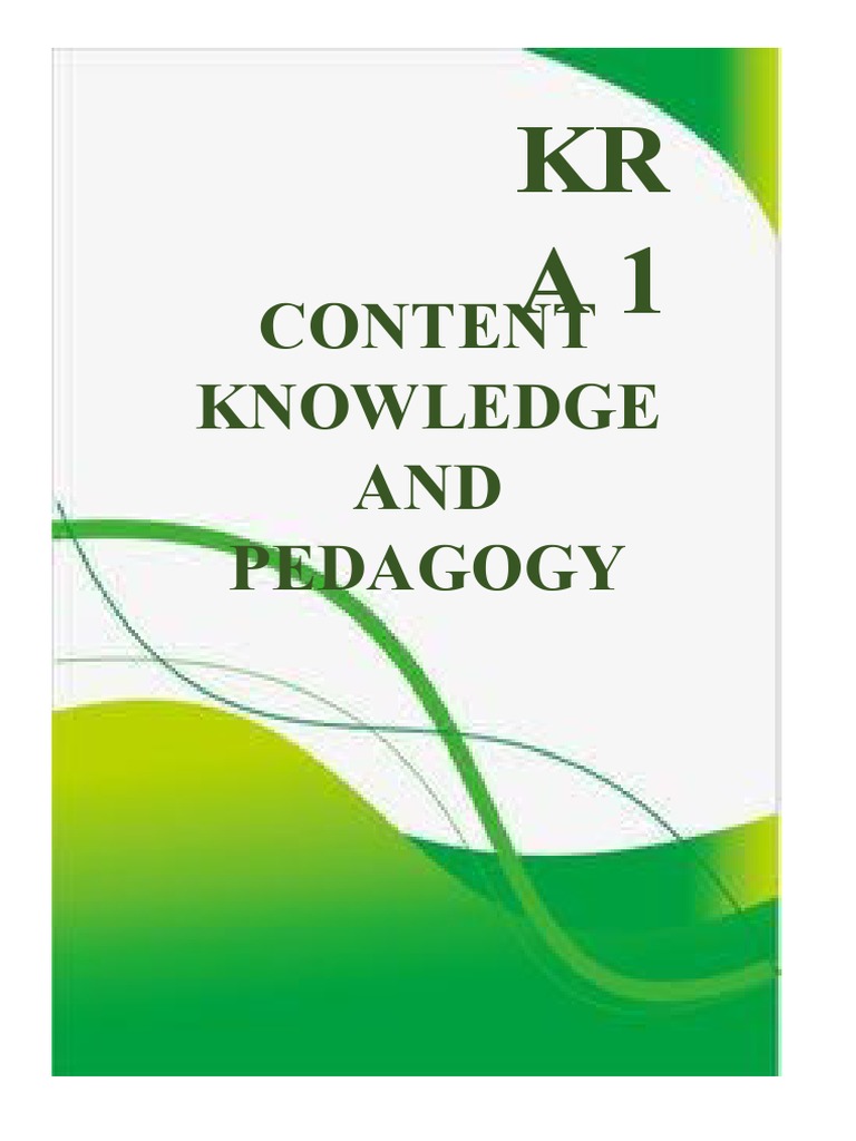 Content Knowledge AND Pedagogy | PDF
