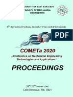 UNIVERSITY OF EAST SARAJEVO FACULTY OF MECHANICAL ENGINEERING CONFERENCE