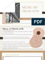 Music of Thailand: An Introduction To The Class