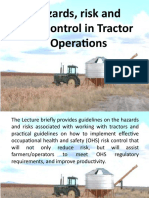 Hazards, Risk and Risk Control in Tractor Operations