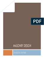 CIVL4320 - 2014 - Wk12 - Masonry Design