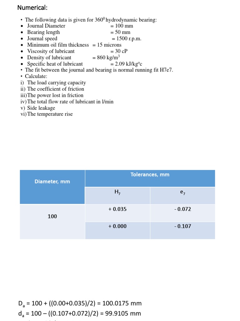 Design and Performance Analysis of a Hydrodynamic Journal Bearing PDF