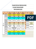 Jadwal Pelajaran Tatap Muka Terbatas (Kelas Besar) Sem 1 21 - 22 - PTM 6B