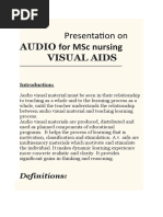 AUDIO VISUAL AIDS MSC