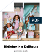 Birthday in A Dollhouse: Printable Pack