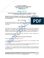 Ra 9856 - Real Estate Investment Trust of 2009 Draft Irr1
