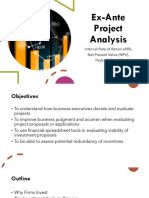 Ex Ante Project Analysis