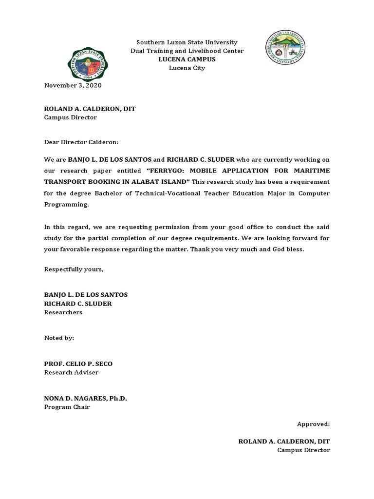 18 Request Letter To The Campus Director | PDF