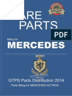 Table of Contents and Spare Parts for Mercedes-Benz Actros